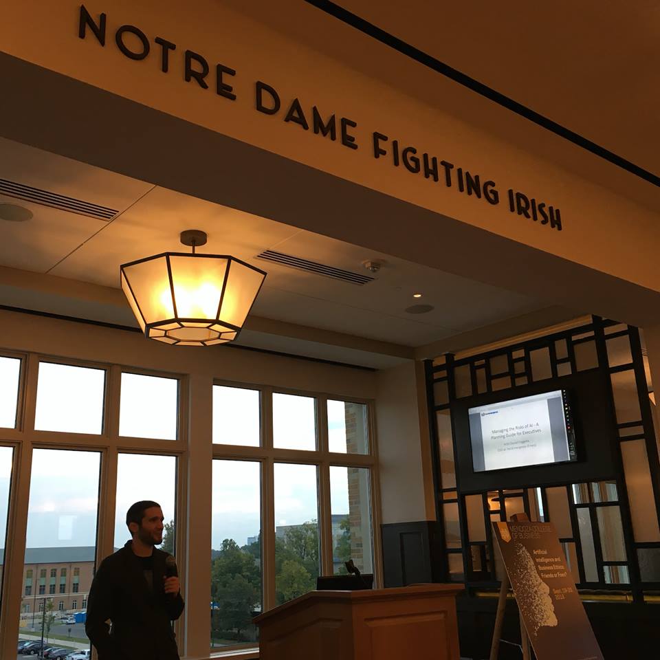 Daniel giving his opening presentation at the event