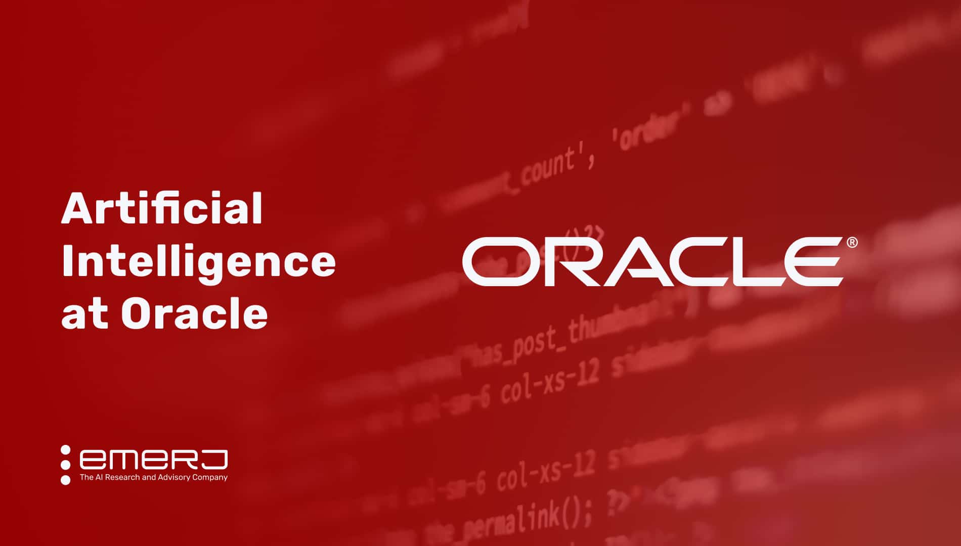 Artificial Intelligence at Oracle